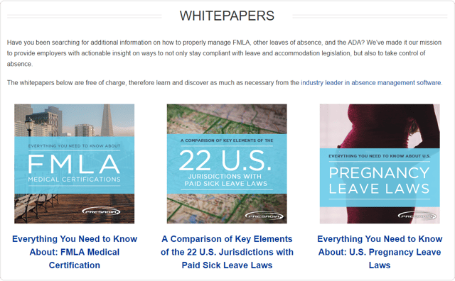 Presagia New Website: Whitepapers Page Presagia New Website: Whitepapers Page
